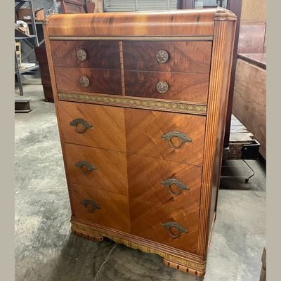 1930s Art Deco Chest of Drawers - antique furniture restoration services - raleigh, nc