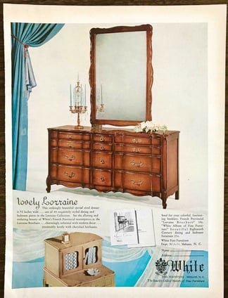 1954 White Furniture Company ad
