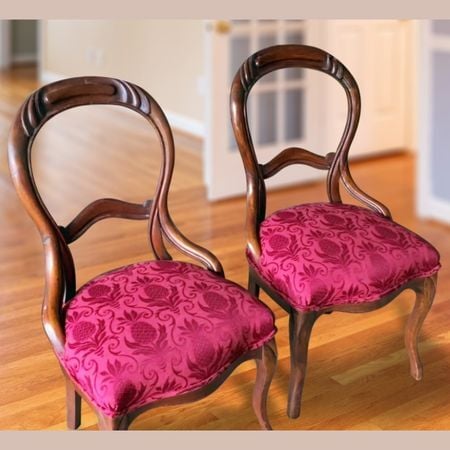 Antique Balloon Back chairs, victorian furniture; raleigh, nc