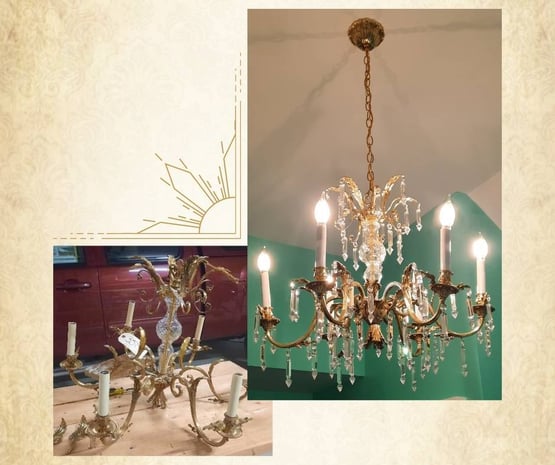 Antique Chandelier_ Lighting Repair, Rewiring, and Restoration Services_Raleigh, nc 