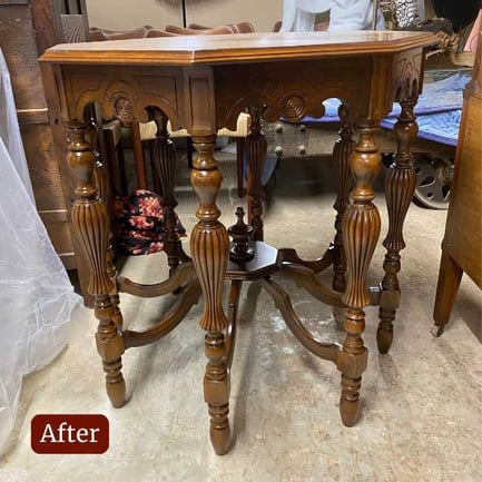 Antique Table Refinish - before - wooden furniture refinishing(1)