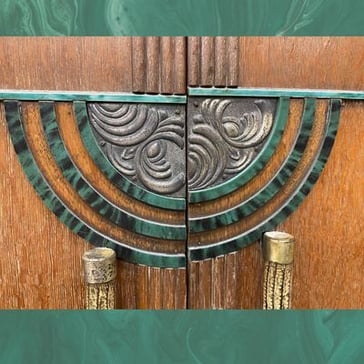 Art Deco Wardrobe with Unique Hardware and Features - furniture repair, raleigh, nc