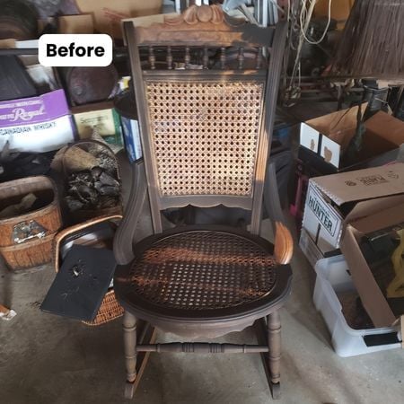BEFORE_Antique Chair Refinish; Chair Cane; furniture refinishing; raleighGrantham