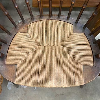 Detail-of-a-paper-rushed-seat---woven-and-caned-chair-seats