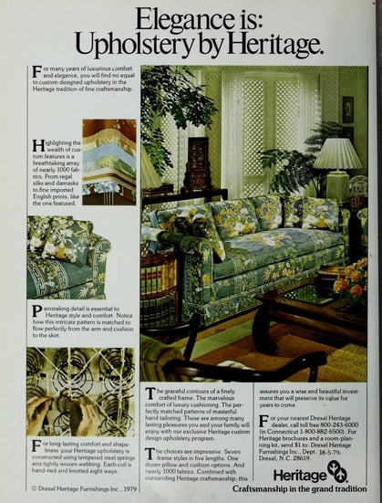 Drexel Heritage, Arch digest 1979