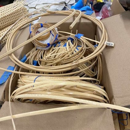 Examples of Binder Cane for Hand Caned and Mat Caned Chairs