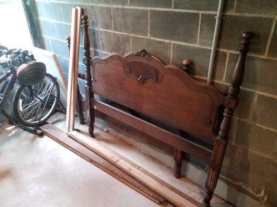 Duval, Kathleen wood headboard before