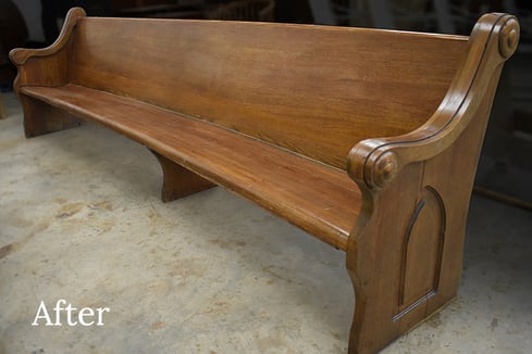 Hayti Pew restoration after 1 2x3