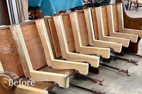 Hayti Pew restoration before 1 2x3