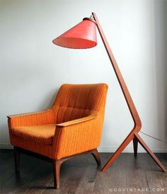MCM orange chair