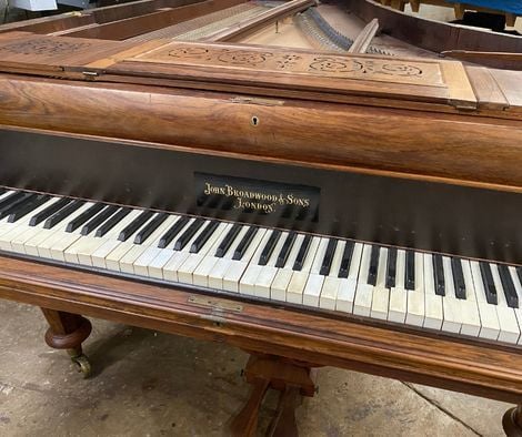 John Broadway and Sons Piano; before restoration; raleigh, nc