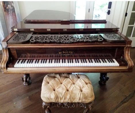 Milan; knabe piano; before restoration; raleigh, nc