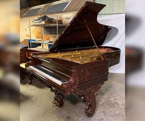 Milan_Knabe Piano_after; piano restoration; raleigh, nc