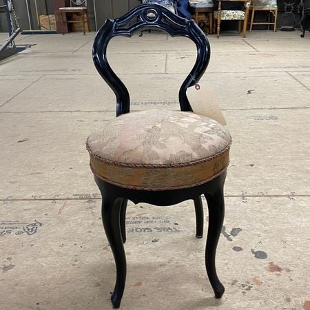 Victorian era balloon back chair; antique furniture restoration; raleigh, nc