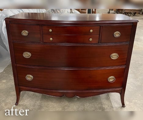 Vintage Chest of Drawers_After_Antique and Furniture Refinishing Services_raleigh, nc