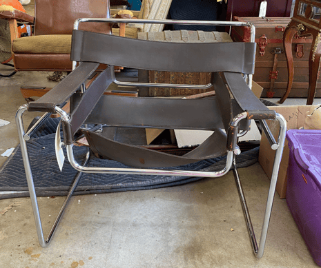 Wassily Chair- Before; furniture restoration; mcm furniture; raleigh, nc