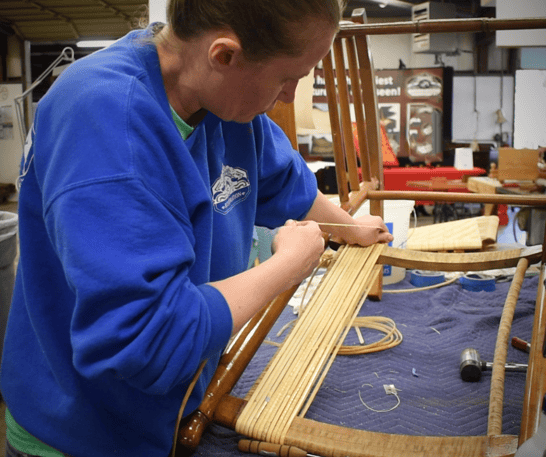 Weaving a new seat - seat weaving and rushing