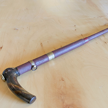 antique gun restoration: cane gun after