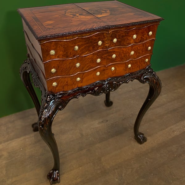 antique restoration: french sewing box after