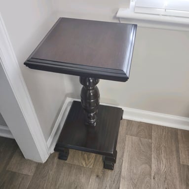 antique restoration side table after