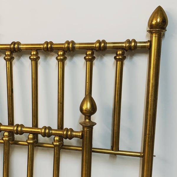 brass restoration: brass bed before