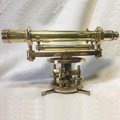brass restoration: brass telescope after