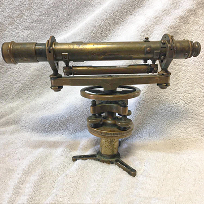 brass restoration: brass telescope before