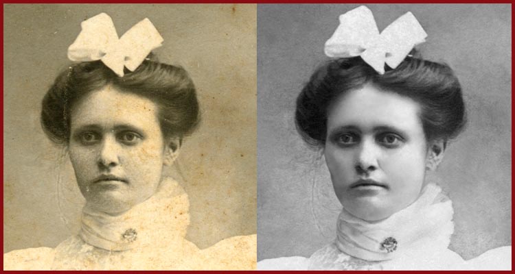 photography restoration female portrait