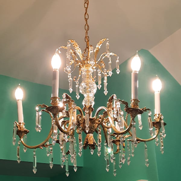 antique lamp chandelier restoration chandelier after 2