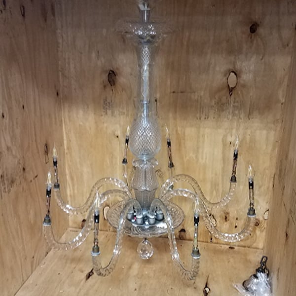 antique lamp chandelier restoration glass chandelier before