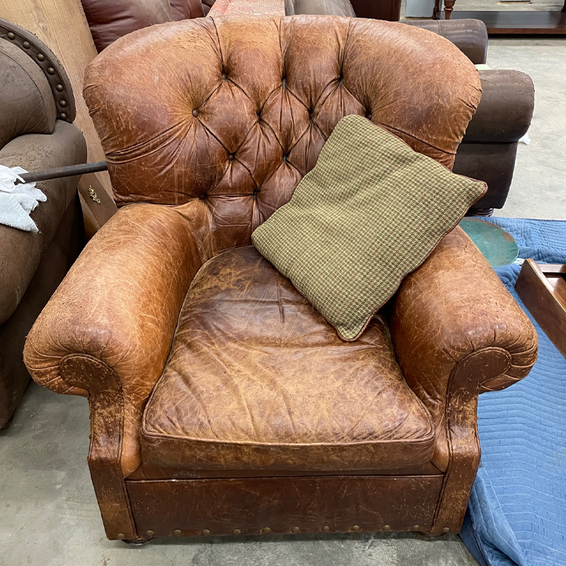 leather armchair restoration