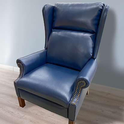 leather vinyl repair restoration: leather recliner after