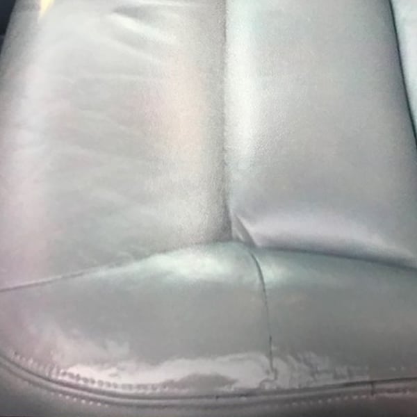 leather vinyl repair restoration: leather seat after
