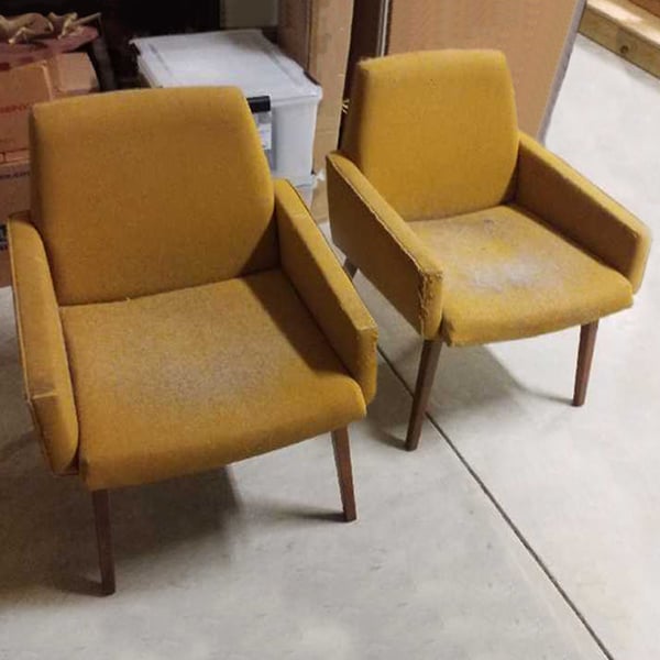 mid century modern furniture restoration mcm chairs before