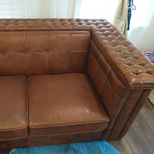 in home furniture repair: leather toning after