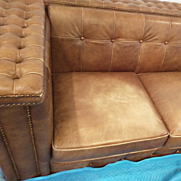 in home furniture repair: leather toning before