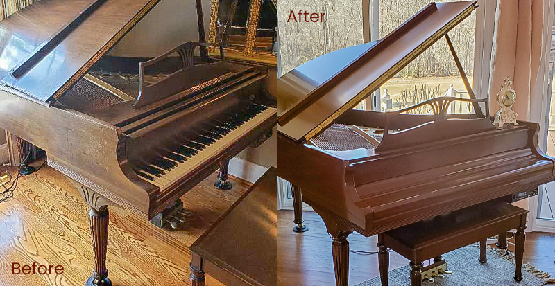 piano restoration: steinway before & after