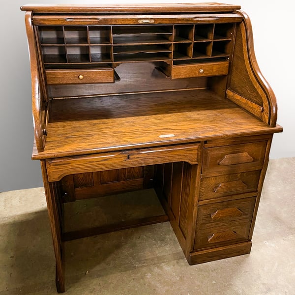 refinishing: secretary desk after