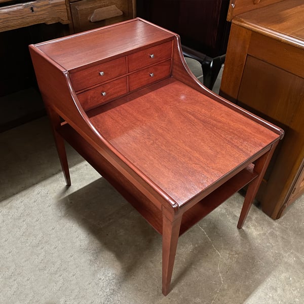 antique furniture restoration: mahogany side table after