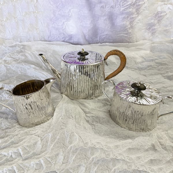 silver restoration: silver tea set 2 after