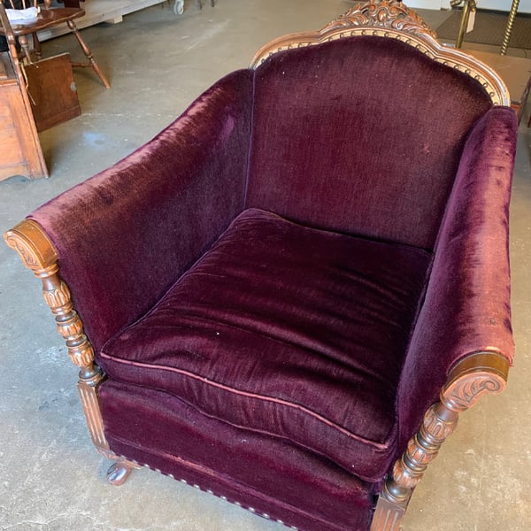 furniture upholstery: upholstered armchair before