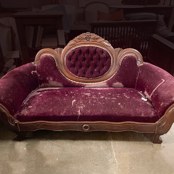 furniture upholstery: upholstered sofa before