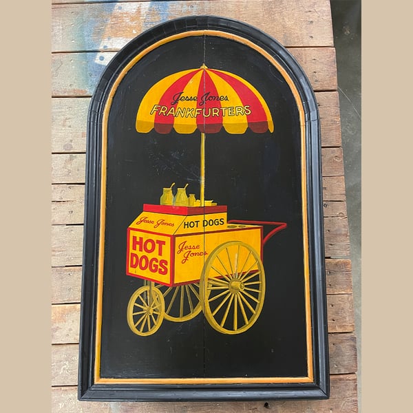 antique sign restoration: jesse jones frankfurters after