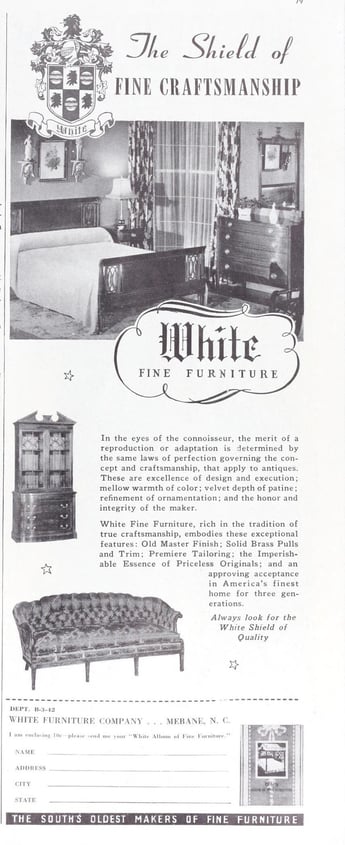 White Furniture Company, 1942, House and Garden-1
