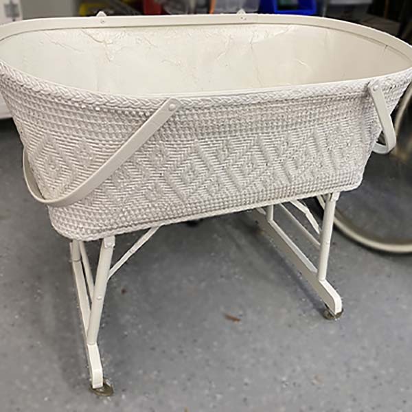 bassinet from fire after