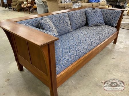 blog, AFTER Stickley Couch Uphholstery- victorian, antique furniture upholstery- raleigh, nc