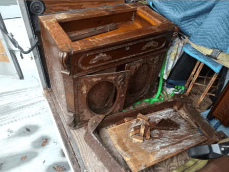 fire--unglued wood