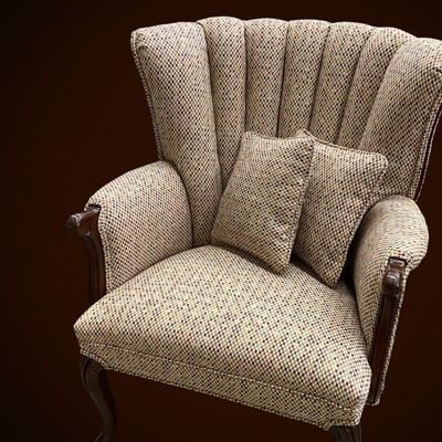multi color upholstered armchair- upholstery services Raleigh, NC