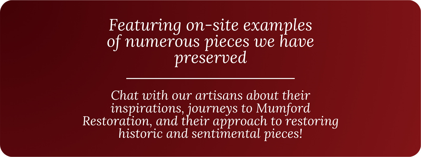 on site & talk to craftsmen