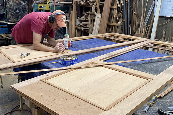 Traditional upholstery work at the Antique Craftsman Showcase
